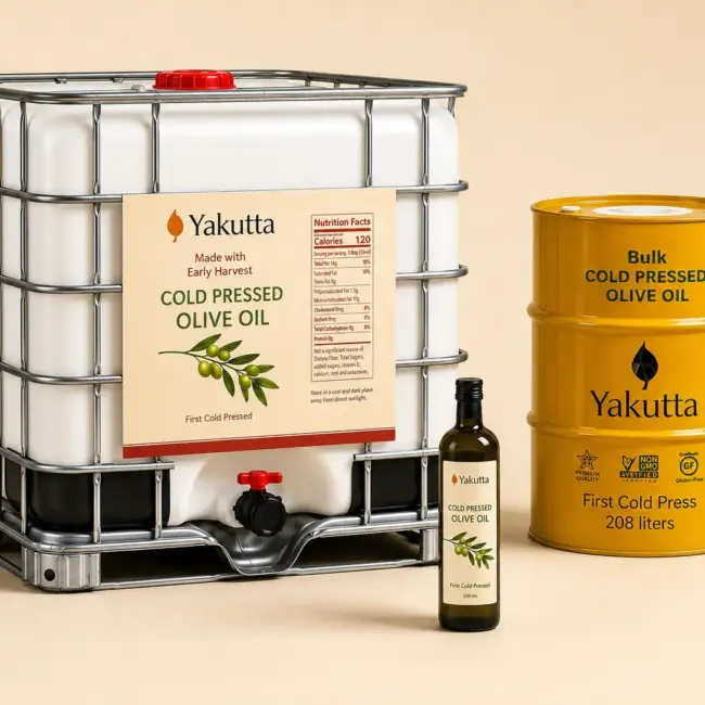 cold pressed olive oil IBC - barrel- bottle