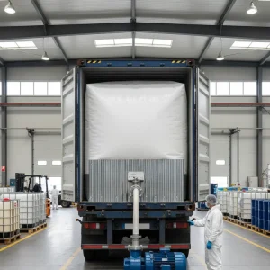 flexitank in warehouse