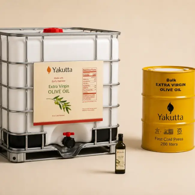 bulk extra virgin olive oil - EVOO IBC - barrel - bottle
