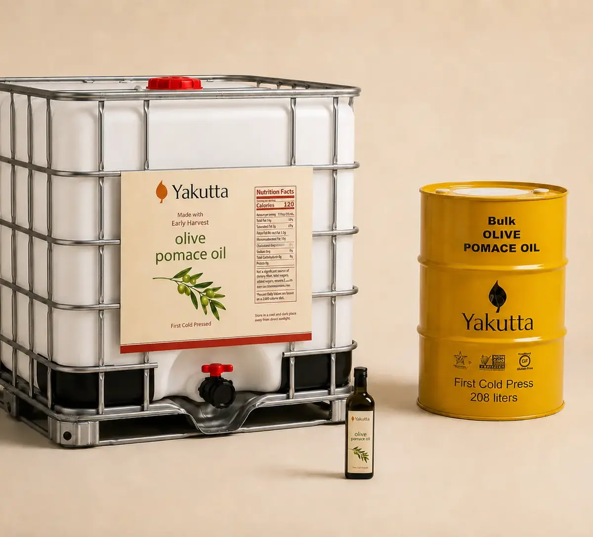 bulk olive pomace oil IBC - barrel - bottle