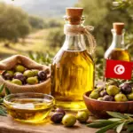 Tunisian olive oil in sunlight