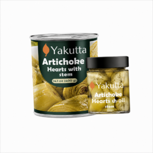canned Artichoke hearts with stem