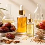 Natural skincare ingredients still life